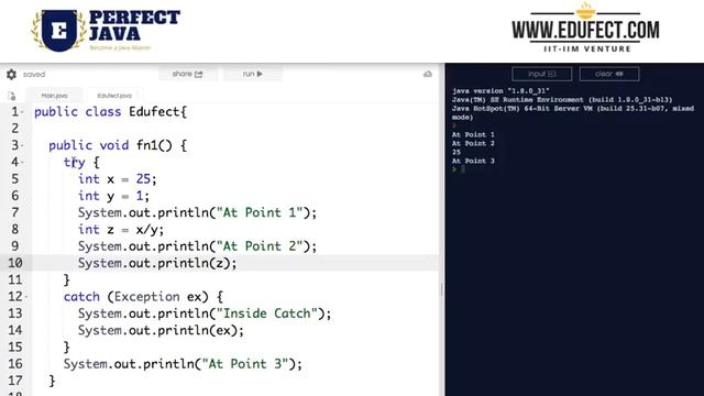 Perfect Java - Lesson G3#2 - Try Catch in Java Exceptions смотреть онлайн
