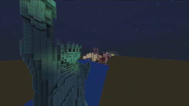 2001 Minecraft Manhattan skyline sunset with music смотреть онлайн