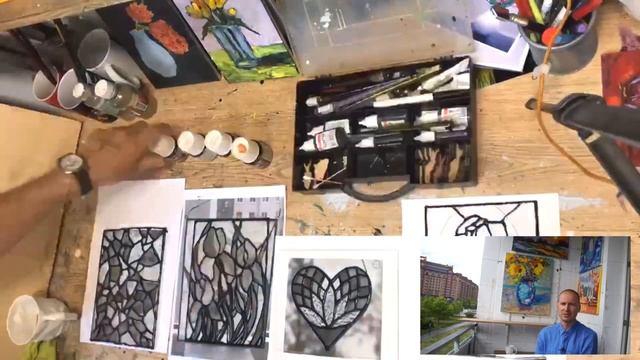 БЮДЖЕТНЫЙ ВИТРАЖ СВОИМИ РУКАМИ . (Мастер-класс заливной витраж). смотреть онлайн