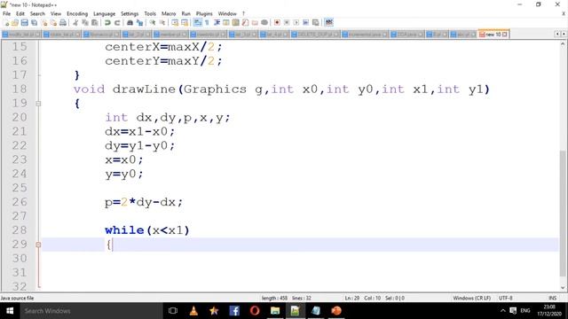How to implement Bresenham's line drawing algorithm in java|Computer Graphics| Java смотреть онлайн