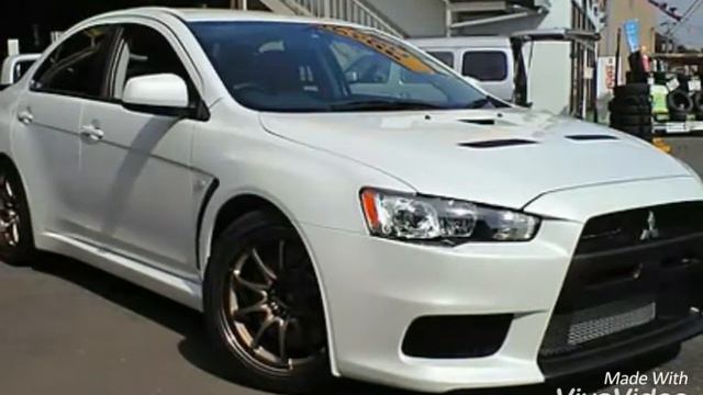Mitsubishi Evolution X Белая, тюнинг смотреть онлайн