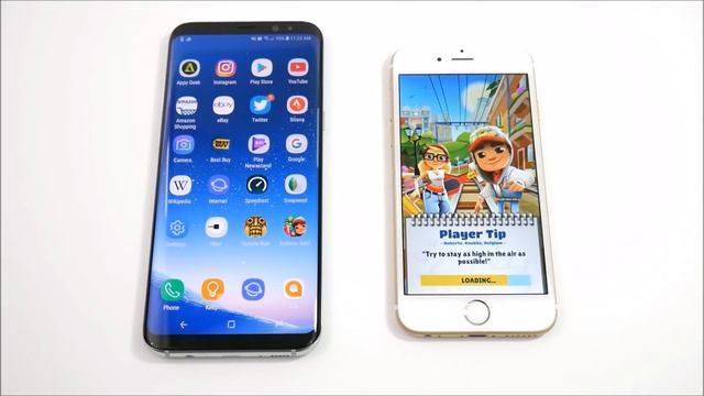 Galaxy S8 Plus vs iPhone 6! - Speed Test смотреть онлайн