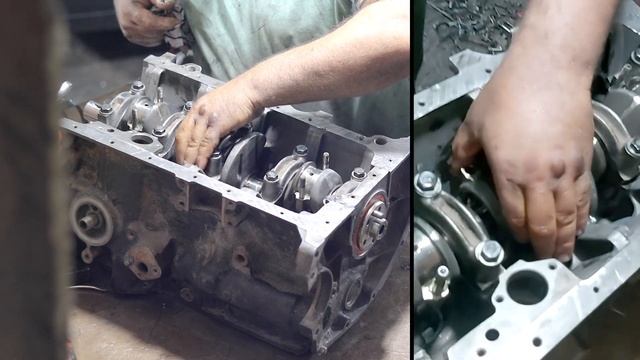 How to install bushing and piston inside Peugeot engine cylinder block смотреть онлайн