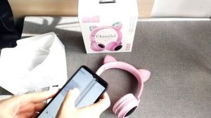 Беспроводные bluetooth наушники с ушками Hoco W27 Cat ear