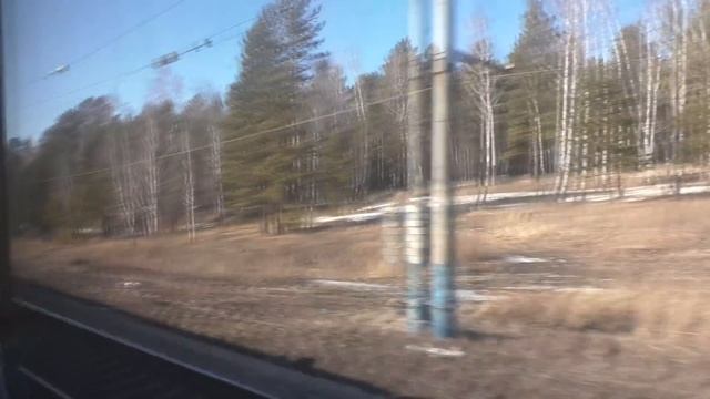 Вид из окна вагона на Транссиб "Красноярск - Тайшет - Чуна" смотреть онлайн