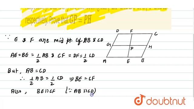 "`A B C D` is a parallelogram, `E\ a n d\ F` are the mid-points of `A B\ a n d\ C D` respectively. смотреть онлайн