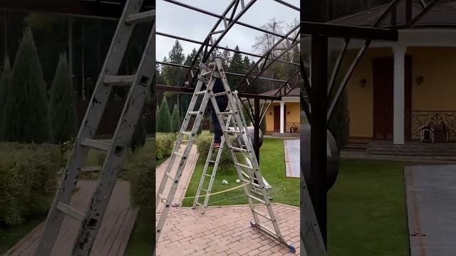 Навесы из поликарбоната Спецкаркас | Навес для машины 7,5х13,5