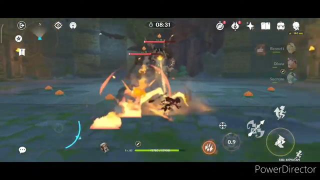 Amber vs Ruin Guard and Ruin Grader - Genshin Impact смотреть онлайн