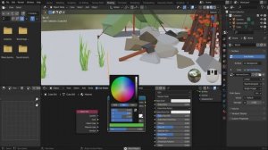 Blender Low Poly Grass Tutorial | How To Make Grass In Blender 3.1