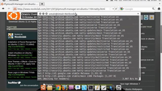 Plymouth Manager install on Ubuntu 11.04 / Ubuntu 11.10 смотреть онлайн