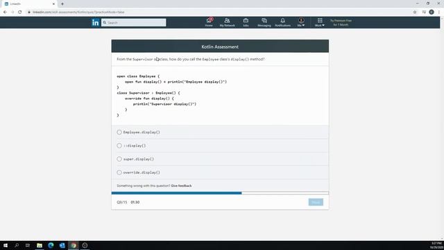 LinkedIn Kotlin Skills Assessment [Take 2] смотреть онлайн