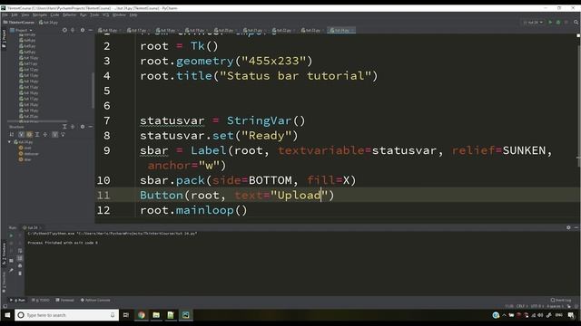 Status Bar In Tkinter | Python Tkinter GUI Tutorial In Hindi #24 смотреть онлайн