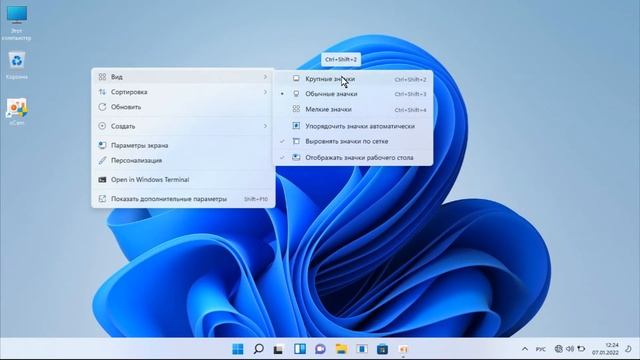 Как изменить размер иконок на рабочем столе Windows 11 смотреть онлайн