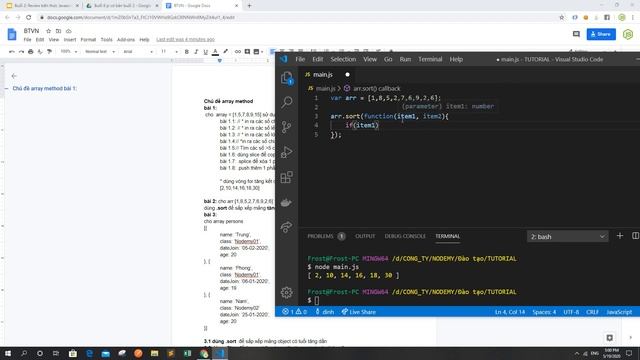 [Javascript căn bản] | Bài 20: Hướng dẫn làm bài tập về array method | Nodemy смотреть онлайн