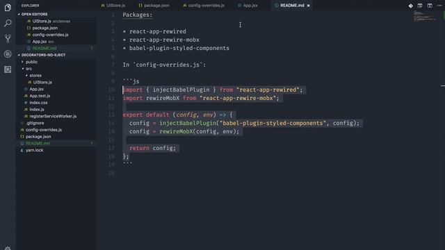MobX in create react app without ejecting (with CRA 1) смотреть онлайн
