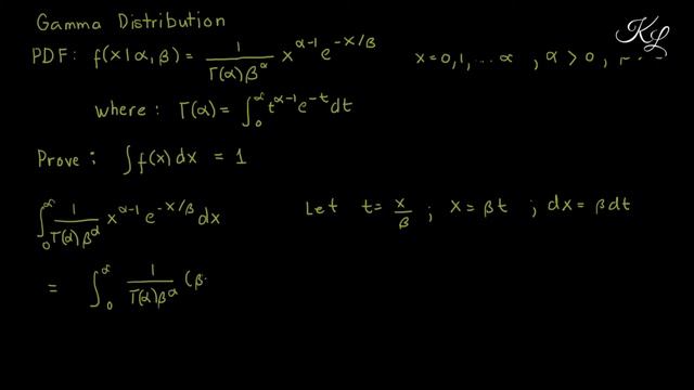 Proof: Integral of PDF of Gamma Distribution is Equal to 1 (English). смотреть онлайн