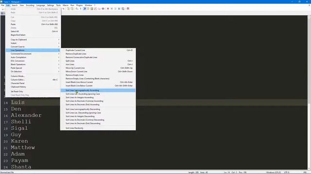 Notepad++: How to Sort Text by Value смотреть онлайн