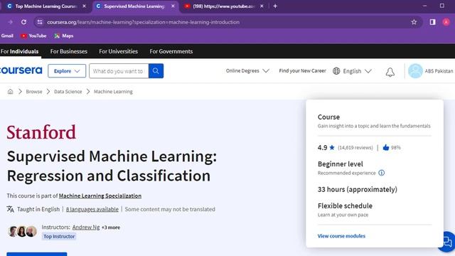 How to Learn Prof Andrew Ng Machine Learning Specialization course with Coursera and Youtube смотреть онлайн