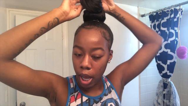 #HOWTO: SIMPLE SLEEK/STYLISH TOP KNOT BUN ON KINKY/CURLY SHORT 4B/4C NATURAL HAIR FOR BLACK GIRLS 👑 смотреть онлайн