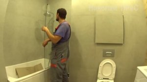 Как установить стеклянную шторку Jacob Delafon на ванну, чтобы ванна была как душ.