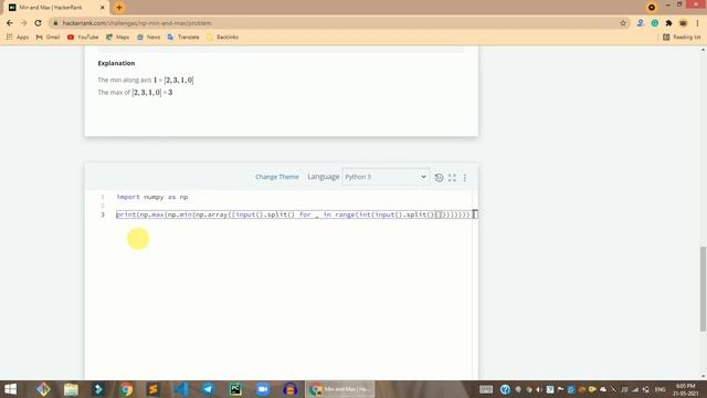 HackerRank Min and Max problem solution in Python | Python problems solutions | Programmingoneonone смотреть онлайн