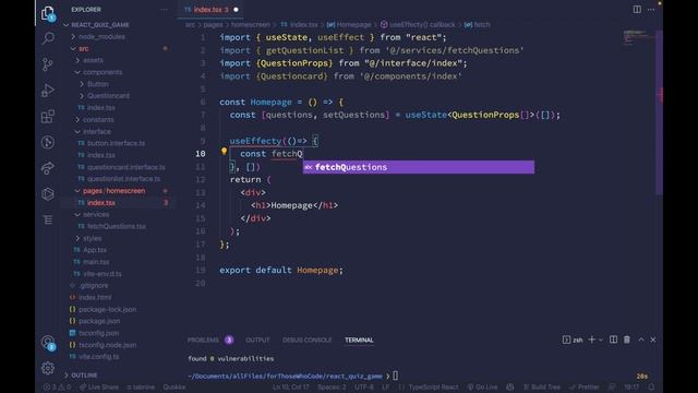 React Quiz Application with Typescript, Vite and ChakraUI смотреть онлайн