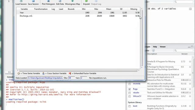 Missing data Imputation using Amelia in R смотреть онлайн
