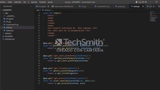 Proyecto Individual 01 - FastAPI - Docker смотреть онлайн