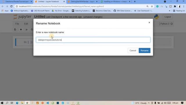 How to install python Pandas for data science & machine learning | Hindi/Urdu смотреть онлайн