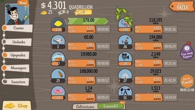 Adventure Capitalist Trainer + Cheats (Unlimited Money and Angels) смотреть онлайн