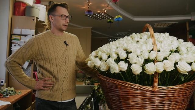 301 Роза в корзинке. Корзина гигант. смотреть онлайн