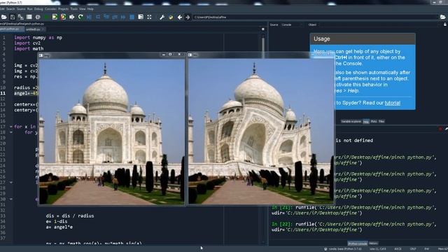 Apply pinch rotation in opencv python смотреть онлайн