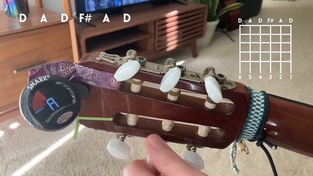 Open-D Guitar Tuning D A D F# A D (Guitar Player's View / Nylon String Guitar) смотреть онлайн