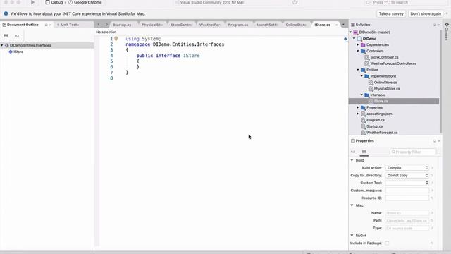 The correct way to use Dependency Injection and Interfaces in NET Core смотреть онлайн