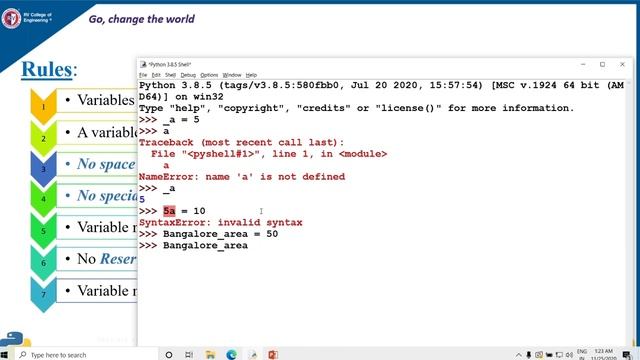 16 - Rules for Python Variables - 3 смотреть онлайн