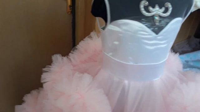 Розовое платье облако короткое. Шикарное платье облако для девочки. смотреть онлайн