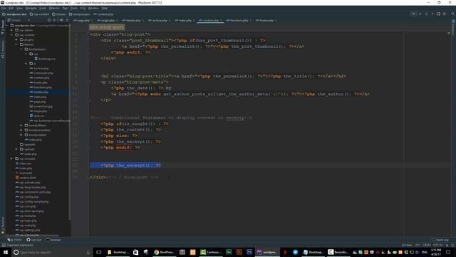 Bootstrap to WordPress Conversion Part 7 | Conditional Logic смотреть онлайн
