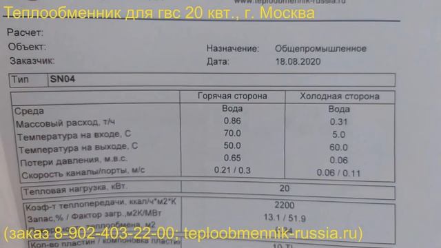 Теплообменник для ГВС 20 квт. , г. Москва смотреть онлайн