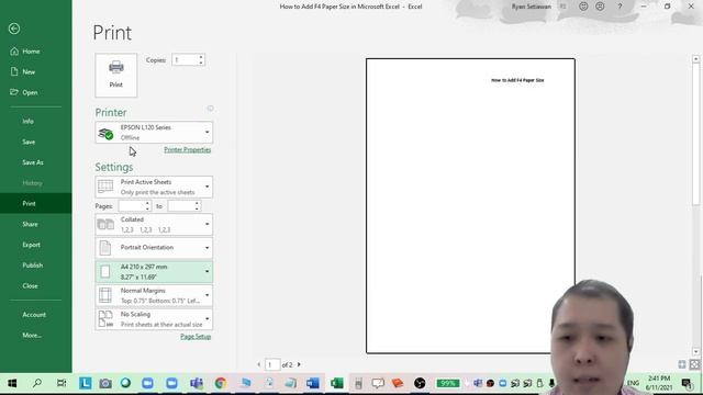 How to Add or Print F4 (Folio) Paper Size in Microsoft Excel смотреть онлайн