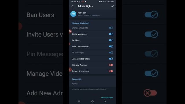 How to give all access to telegram bot : giving full permissions to node js telegram bot смотреть онлайн