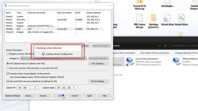 VMWare Workstation Communications | VMWare Virtual Network Editor