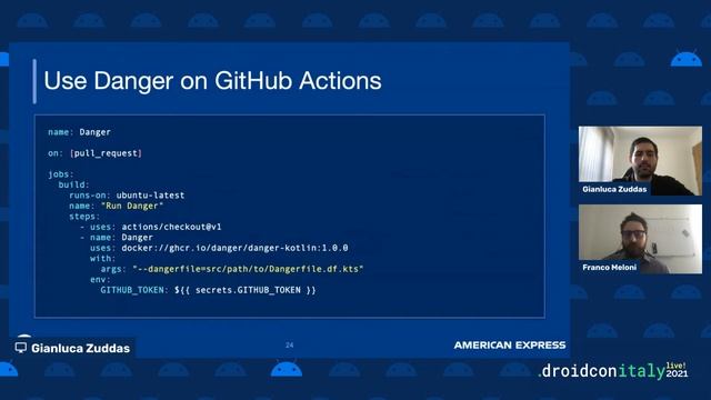 Gianluca Zuddas & Franco Meloni - Formalise your pull request etiquette with danger Kotlin смотреть онлайн