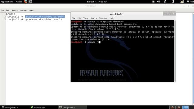 Enable Portmapper On Kali Linux смотреть онлайн