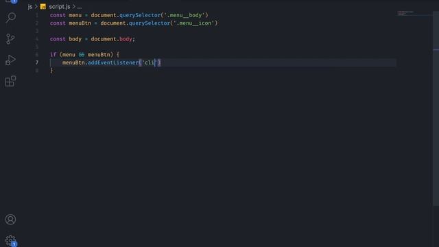 Бургер меню без библиотек на чистом JavaScript + плавный скролл к ссылкам