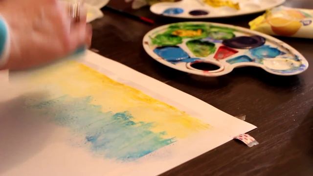 Мастер-класс "Зимний пейзаж" в технике нетрадиционная живопись. смотреть онлайн