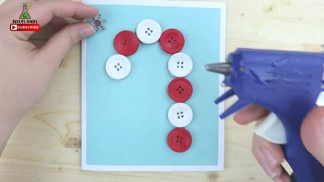 DIY Candy Cane Christmas card! Handmade with household items смотреть онлайн