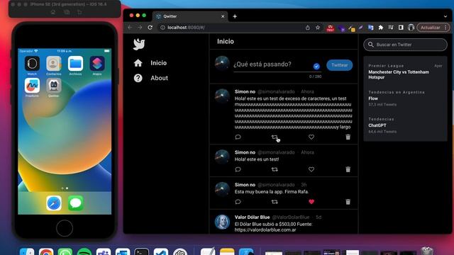 Twitter clone example by Simon Alvarado смотреть онлайн