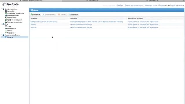 Технический обзор UserGate Management Center