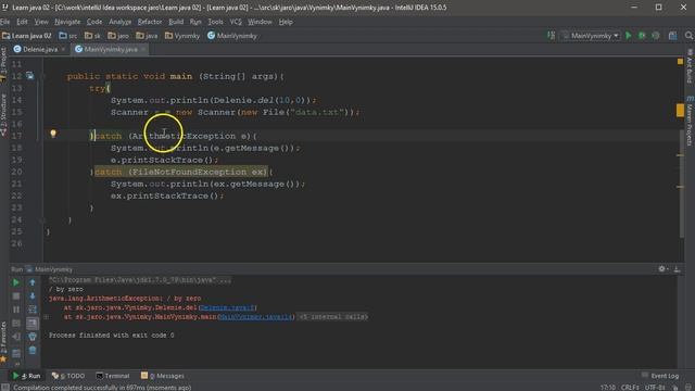 Java [40] - Výnimky - Exception смотреть онлайн