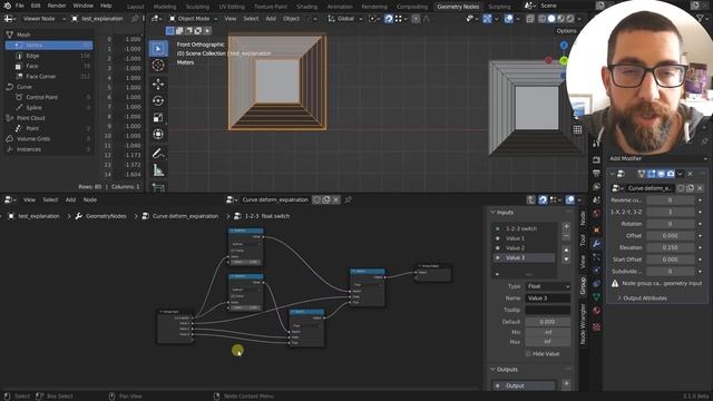 Curve Modifier with Geometry Nodes in Blender 3.4 смотреть онлайн